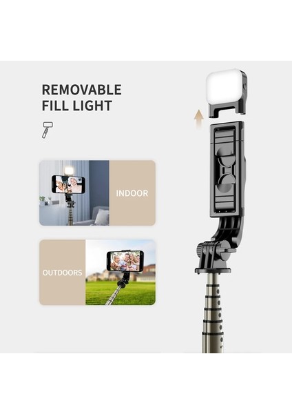 1030MM Işık Yok Fangtuosı Mini Kablosuz Bluetooth Selfie Çubuğu 2022 Yeni Stil Ios Android Için Dolgu Işığı ile Katlanabilir Mini Tripod (Yurt Dışından)