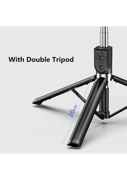 Lambasız 1.6m Genişletilmiş Bluetooth Uyumlu Kablosuz Selfie Çubuğu Canlı Yayın Standı Tutucu Tripod Akıllı Telefonlar Için Katlanabilir Dolgu Işığı (Yurt Dışından) indirimleri