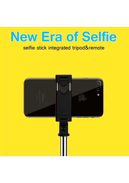 Beyaz Kablosuz Katlanabilir Selfie Sopa Telefon Tripod Uzatılabilir Monopod Akıllı Telefon Için Bluetooth Uzaktan Kumanda ile 3 In 1 Selfie Çubukları (Yurt Dışından)
