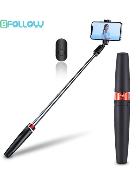 Siyah Bfollow 3 In 1 Selfie Çubuğu Tripod Kablosuz Bluetooth Cep Telefonu Tutucu iPhone Samsung Huawei Için El Video Çekim Vlog (Yurt Dışından) fırsatları