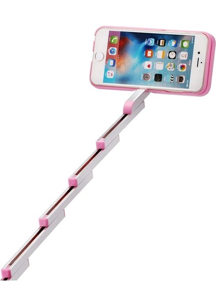 Siyah 3in1 Selfie Çubuğu W/alüminyum Kapaklı Iphone 8/7/6s Artı Iphone 6s Için Kılıflı Bluetooth Uzaktan Deklanşörlü Katlanabilir Selfie (Yurt Dışından)