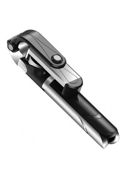 Siyah Beyaz 3'ü 1 Arada Kablosuz Bluetooth Selfie Çubuğu Katlanabilir Mini Tripod iPhone Ios Android Için Akıllı Uzaktan Kumandalı Genişletilebilir Monopod (Yurt Dışından)