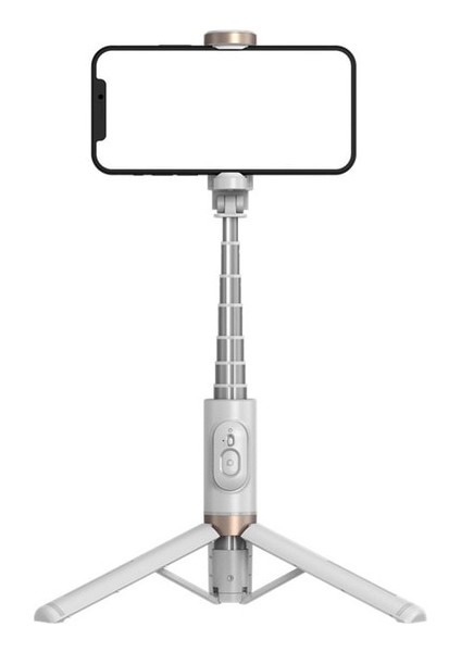 Q12 Beyaz Statyw Selfie Yapma Aparatı Telefon Insta 360 Selfie Çubuğu Drążek Teleskopoowy Bezprzewodowy Kijek Selfie Yapma Orijinal (Yurt Dışından)