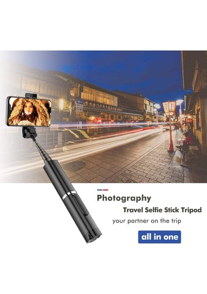Siyah Ayarlanabilir Selfie Sopa Tripod El Gimbal Sabitleyici Telefon Tutucu Teleskopik Çubuk Akıllı Telefon Tripod Dolgu Işığı ile (Yurt Dışından) fırsatları