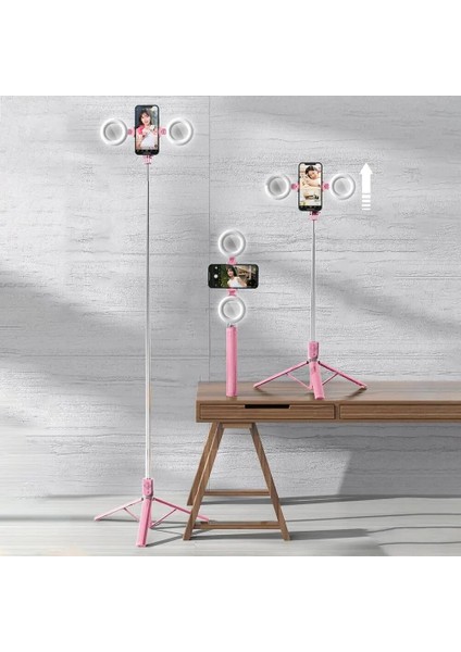 Siyah Pratik Canlı Tripod Paslanmaz Çelik Uzaktan Kumanda Evrensel Taşınabilir Entegre Selfie Tripod Selfie Sopa Fotoğraf Çekme (Yurt Dışından) fiyatları