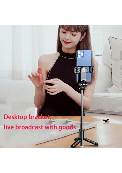 Beyaz 3'ü 1 Arada Selfie Çubuğu 360° Dönebilen Telefon Standı Tutucu Selfie Çubuğu Tripod Kablosuz Bluetooth Uzaktan Deklanşör Mini Uzatılabilir (Yurt Dışından) fırsatları