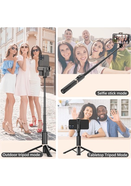 Seçenek 1 Bluetooth Özelliği, Huawei/iphone 13 Pro Max/xiaomi Için Yeni Selfie Çubuğu ile Monopod ve Telefon Pilotu Olarak Kullanılır (Yurt Dışından) fiyatları