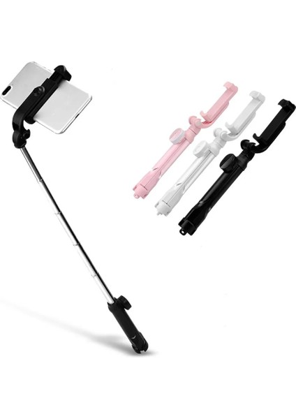 Pembe Kablosuz Bluetooth Selfie Sopa Iphone/android/xiaomi Katlanabilir El Monopod Deklanşör Uzaktan Uzatılabilir Mini Tripod (Yurt Dışından) fırsatları