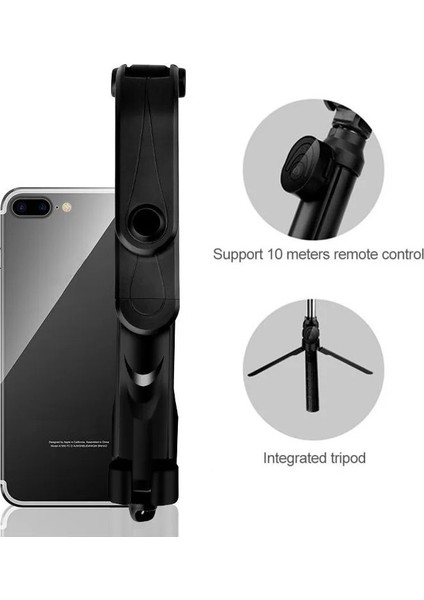 Pembe Kablosuz Bluetooth Selfie Sopa Iphone/android/xiaomi Katlanabilir El Monopod Deklanşör Uzaktan Uzatılabilir Mini Tripod (Yurt Dışından) indirimleri