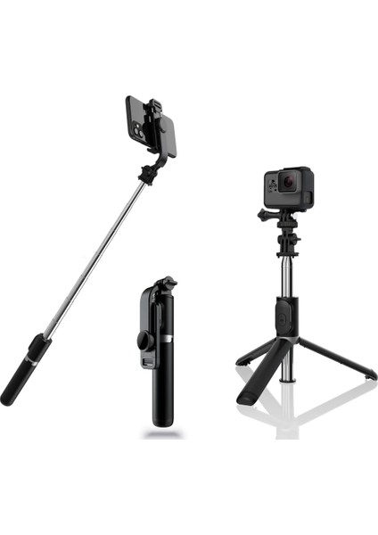 103CM Kamera Için Fangtuosı Bluetooth Selfie Çubuğu Tripod Mini 4'ü 1 Arada Selfie Çubuğu - Gopro Aksiyon Kamerası Için Akıllı Telefonlar Için 360° Döndürme Standı (Yurt Dışından) fırsatları