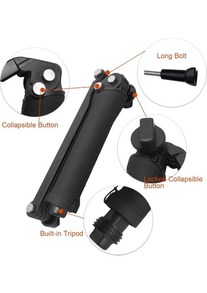Akaso Çok Fonksiyonlu El Tripodları Selfie Çubuğu 3'ü 1 Arada Uzatılabilir Monopod Selfie Çubuğu iPhone Samsung Spor Kamera Için (Yurt Dışından) fırsatları