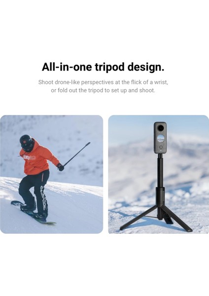 Tripod 2-In-1 Görünmez Selfie Sopa + Tripod INSTA360 One X3 X2 Rs Bullet Time El Tripod INSTA360 Için Görünmez Selfie Sopa (Yurt Dışından)