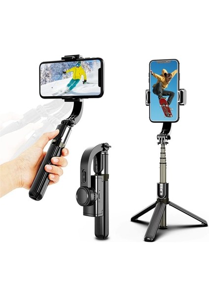 1 Adet L03 Selfie Çubuğu L08 L07 L03 Bluetooth El Gimbal Sabitleyici Selfie Çubuğu Tripod Sarsıntı Önleyici Ayarlanabilir Selfie Standı Otomatik Zamanlayıcı Artefakt Çubuk (Yurt Dışından)