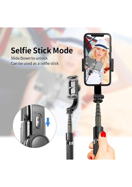 1 Adet L03 Selfie Çubuğu L08 L07 L03 Bluetooth El Gimbal Sabitleyici Selfie Çubuğu Tripod Sarsıntı Önleyici Ayarlanabilir Selfie Standı Otomatik Zamanlayıcı Artefakt Çubuk (Yurt Dışından)