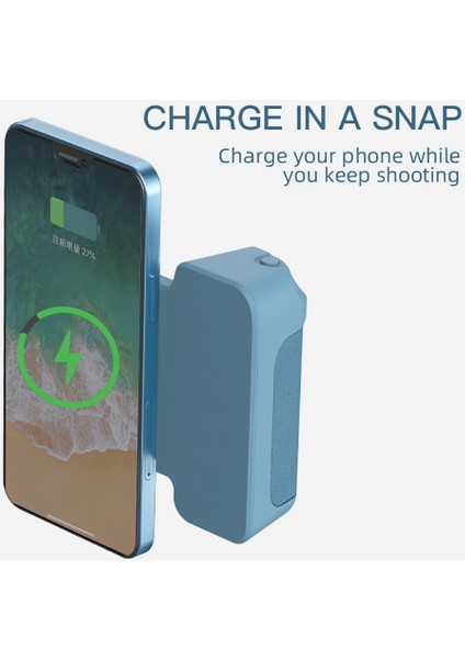 Mor Manyetik Kamera Kolu Selfie Güçlendirici Tutucu El Kavrama Bluetooth El Telefonu Sarsıntı Önleyici Selfie Cihazı Magsafe Kablosuz Şarj (Yurt Dışından)