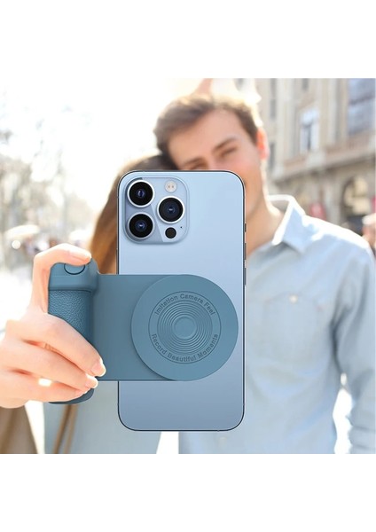 Mor Manyetik Kamera Kolu Selfie Güçlendirici Tutucu El Kavrama Bluetooth El Telefonu Sarsıntı Önleyici Selfie Cihazı Magsafe Kablosuz Şarj (Yurt Dışından)