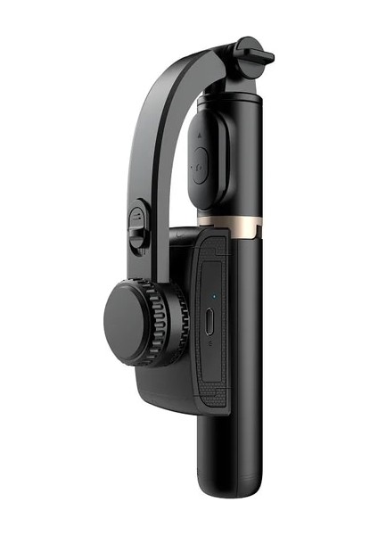 Siyah El Tipi Gimbal Akıllı Telefon Bluetooth ve Sabitleyicili Selfie Çubuğu Xiaomi iPhone Akıllı Telefonuna Gimbal'ı Sabitleyin (Yurt Dışından)