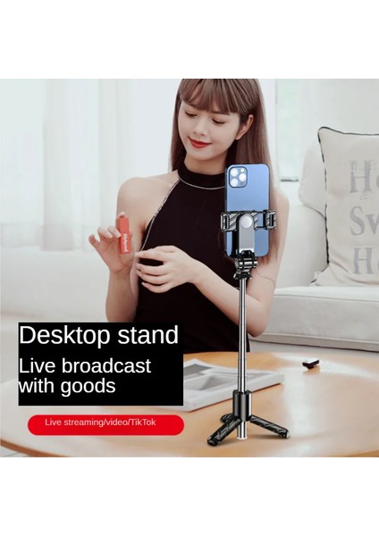 Suikuai Z01 Siyah Suikuai Z01 Mini Bluetooth Özçekim Çubuğu Tripod Canlı Braketi Evrensel Cep Telefonu Kamera Artefakt Video ile Uyumlu Ce Rohs (Yurt Dışından)