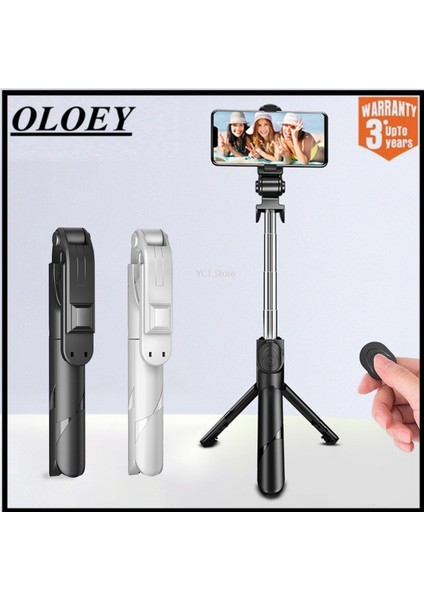 Siyah XT02 3 In 1 Tripod Bluetooth Uyumlu Uzaktan Kumanda Özçekim Çubuğu Xiaomi/samsung Için Iphone Için Tutucu Sopa Özçekim Çubuğu (Yurt Dışından)