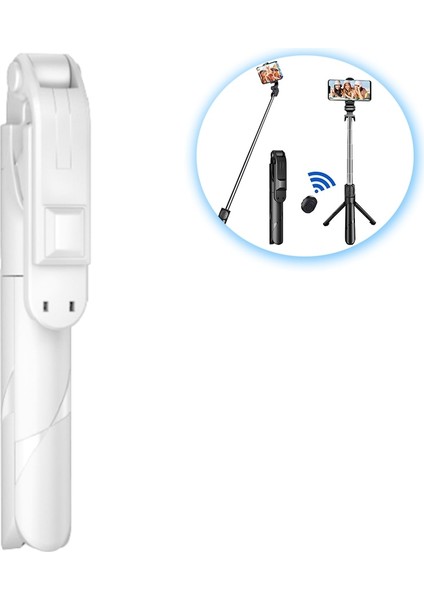 Beyaz Taşınabilir Bt Kablosuz Selfie Tripod Uzatılabilir Mini Selfie Çubuğu 360 ° Döndürme Telefon Akıllı Telefonlar Için Uzaktan Kumanda Deklanşör Standı (Yurt Dışından) fiyatları