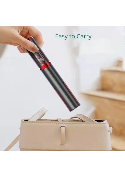 Siyah Kırmızı Bonola Bluetooth Telefon Selfie Çubuğu Sağlam Gizli Tripod El Selfie Çubuğu Hafif Mobil Canlı Yayın Braketi Uzaktan (Yurt Dışından)