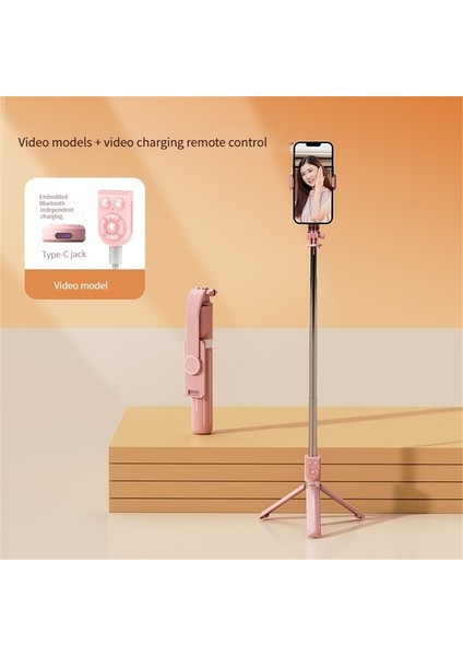 Pembe 2023 Yeni Selfie Sopa Bluetooth Kablosuz Uzaktan Kumanda Selfie Dolgu Işığı ile Katlanabilir Monopod Tripod Cep Telefonu Tutucusu Için (Yurt Dışından)
