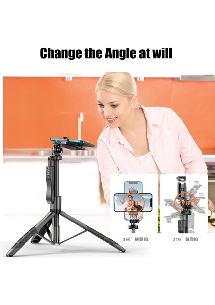 Twis Lights 1.6m Uzun Uzatılmış Bluetooth Kablosuz Selfie Çubuğu 360° Yatay Dikey Panoramik Denge Çekimi Canlı Yayın Katlanabilir (Yurt Dışından) fırsatları