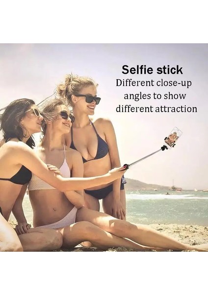 Siyah Kablosuz Bluetooth Selfie Çubuğu Katlanabilir Mini Tripod Sabitleyici, iPhone Ios Android Için Deklanşör Uzaktan Kumandalı (Yurt Dışından) fırsatları