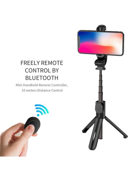 Beyaz Dahili Işık Taşınabilir Alüminyum Alaşım 76CM Selfie Çubuğu Katlanabilir 20CM IPhone Xiaomi Için Cep Telefonu Tutucu Esnek Bluetooth El Tipi (Yurt Dışından) modelleri