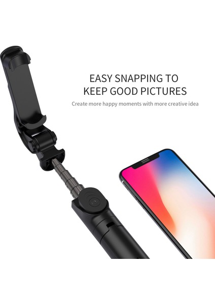 Beyaz Dahili Işık Taşınabilir Alüminyum Alaşım 76CM Selfie Çubuğu Katlanabilir 20CM IPhone Xiaomi Için Cep Telefonu Tutucu Esnek Bluetooth El Tipi (Yurt Dışından) indirimleri