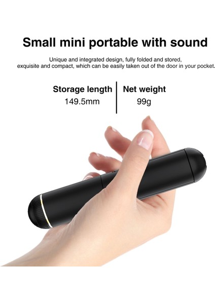 Beyaz Mini Ateşböceği Cep Selfie Çubuğu Bluetooth Kablosuz Uzaktan Kumanda Uzatılabilir El Selfie Çubuğu iPhone Xiaomi Huaweı Vıvo Için (Yurt Dışından) fiyatları