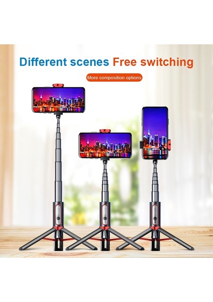 Beyaz Kablosuz Bluetooth Uyumlu Selfie Çubuğu Katlanabilir Tripod Deklanşör Uzaktan Kumanda Ios Android 8 Bölümlü Rot Alüminyum Tasarım (Yurt Dışından)