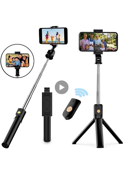 Stil B Selfie Sopa Tripod Halkalı LED Işık Lambası Telefon Tutucu Mobil Hücre Standı Akıllı Telefon Teleskopik Monopod Bluetooth Kutup Pau (Yurt Dışından) fırsatları