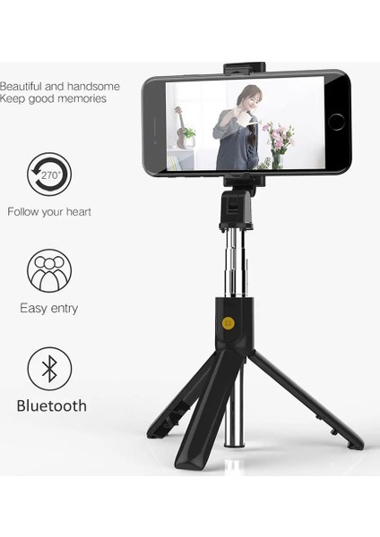 Stil B Selfie Sopa Tripod Halkalı LED Işık Lambası Telefon Tutucu Mobil Hücre Standı Akıllı Telefon Teleskopik Monopod Bluetooth Kutup Pau (Yurt Dışından) indirimleri