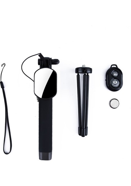 Evet Tutucu Siyah Floveme Bluetooth Kablosuz Selfie Çubuğu Mini Tripod Uzatılabilir Monopod Dolgu Işığı ile Uzaktan Deklanşör Ios Android Telefon Için (Yurt Dışından)
