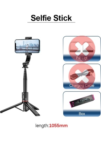 Kutu ile Işık Yok Fangtuosı Katlanabilir Kablosuz Bluetooth Selfie Çubuğu Tripod, Bluetooth Deklanşör ile Dolgu Işığı Alüminyum Alaşımlı Selfie Stck 2022 Yeni (Yurt Dışından) fiyatları