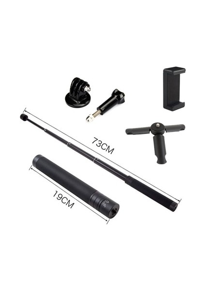 Mavi 19-74 cm El Uzatılabilir Kutup Selfie'ler Kamera Monopod Selfie Sopa Tripod Para Selfie Telefonlar Için Xiaomi Gopro IPhone x Kamera (Yurt Dışından)