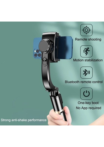 Siyah El Tipi Gimbal Akıllı Telefon Bluetooth ve Sabitleyicili Selfie Çubuğu Xiaomi iPhone Akıllı Telefonuna Gimbal'ı Sabitleyin (Yurt Dışından) fiyatları