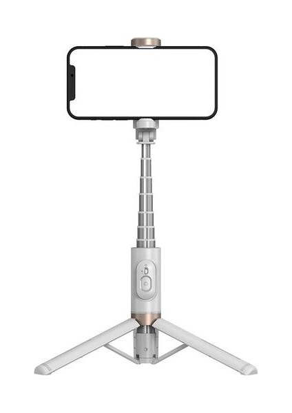 Beyaz Hotsale Q12 Cep Telefonu Bluetooth Uyumlu Selfie Çubuğu Tripod Taşınabilir Çok Fonksiyonlu Canlı Yayın Braketi (Yurt Dışından)