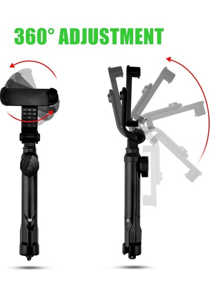 Siyah Kablosuz Bluetooth Özçekim Çubuğu Tripod Uzaktan Palo Cep Telefonu Canlı Fotoğraf Tutucu Tripod Kamera Monopod Zamanlayıcı Artefakt Çubuk (Yurt Dışından) fırsatları