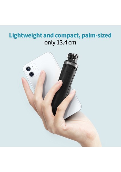 Aksiyon Kamerası Için Telesın Mini Selfie Çubuğu Kamera Braketi Mini Tripod Selfie Spor Kamerası Alüminyum Alaşımlı Plastik Ayarlanabilir Uzunluk Selfie Çubuğu (Yurt Dışından)