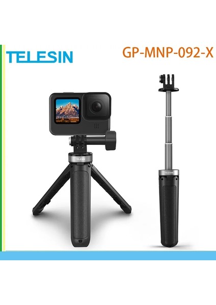 Aksiyon Kamerası Için Telesın Mini Selfie Çubuğu Kamera Braketi Mini Tripod Selfie Spor Kamerası Alüminyum Alaşımlı Plastik Ayarlanabilir Uzunluk Selfie Çubuğu (Yurt Dışından)