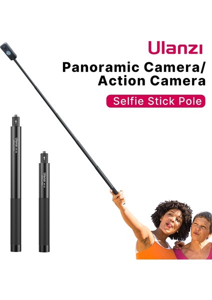 Mt-58 120CM Ulanzi Mt-57 Mt-58 INSTA360 80/120CM Uzatılabilir Görünmez Selfie Çubuk Kutup Evrensel Çubuk Gopro INSTA360 One X3 X2 Go 2 (Yurt Dışından)