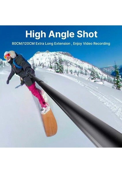 Mt-58 120CM Ulanzi Mt-57 Mt-58 INSTA360 80/120CM Uzatılabilir Görünmez Selfie Çubuk Kutup Evrensel Çubuk Gopro INSTA360 One X3 X2 Go 2 (Yurt Dışından)