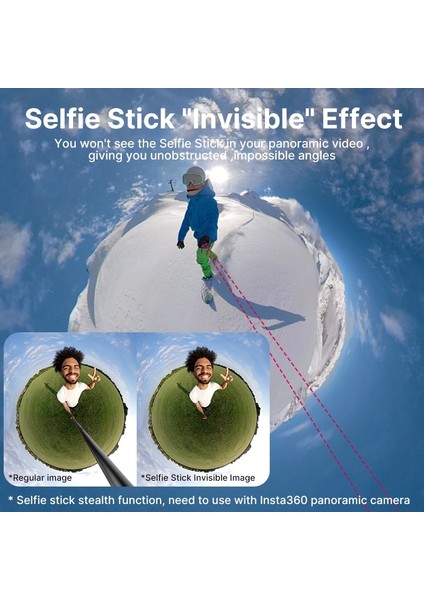 Mt-58 120CM Ulanzi Mt-57 Mt-58 INSTA360 80/120CM Uzatılabilir Görünmez Selfie Çubuk Kutup Evrensel Çubuk Gopro INSTA360 One X3 X2 Go 2 (Yurt Dışından)