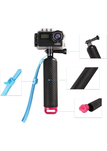 Mavi Su Geçirmez Yüzen El Kavrama Sualtı Selfie Sopa Gopro Hero Oturumu Pro Şamandıra Kolu Dalış Eylem Kamera (Yurt Dışından)