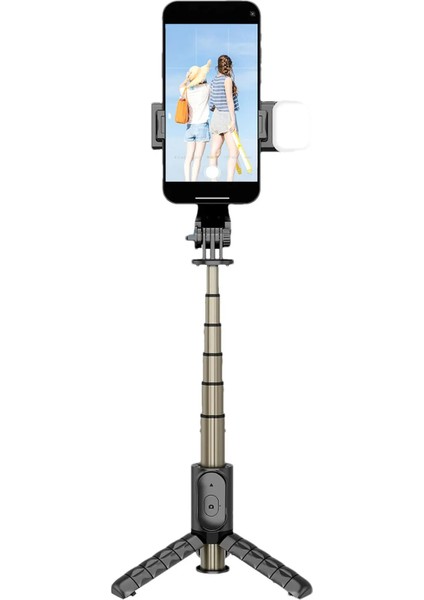 Beyaz Selfie Sopa Tripod Akıllı Telefon Telefon Tutucu Q10S Dolgu Işığı Selfie Sopa Hafif Kompakt Kablosuz Telefon Tutucu (Yurt Dışından) modelleri
