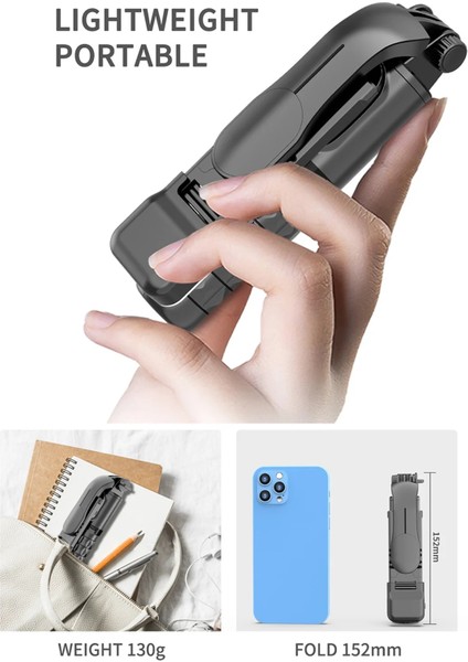 Beyaz Selfie Sopa Tripod Akıllı Telefon Telefon Tutucu Q10S Dolgu Işığı Selfie Sopa Hafif Kompakt Kablosuz Telefon Tutucu (Yurt Dışından) fırsatları