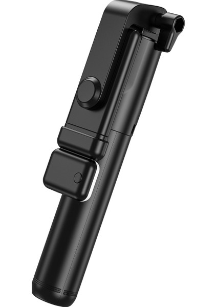 H1S Siyah Selfie Çubuklarıtaşınabilir Kablosuz Bluetooth Uyumlu Katlanabilir Mini Tripod, Iphone Xiaomi Huawei Için Dolgu Işığı Uzaktan Deklanşör ile (Yurt Dışından)