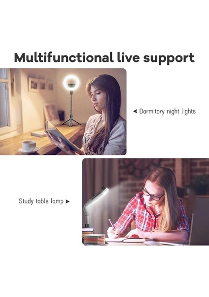 A16 Siyah L07 Selfie 4in1 LED Halka Işık Kablosuz Bluetooth Selfie Mini Tripod El Uzatılabilir Katlanabilir Uzaktan Telefon Tutucu Canlı Çekim (Yurt Dışından) modelleri